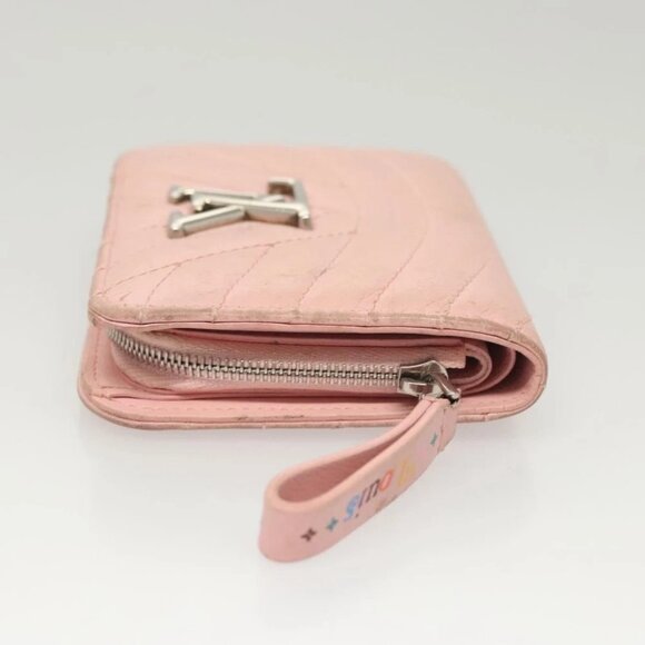 LOUIS VUITTON New Wave Zipto Compact Wallet Leather Pink M63791 LV Auth - Picture 6 of 13